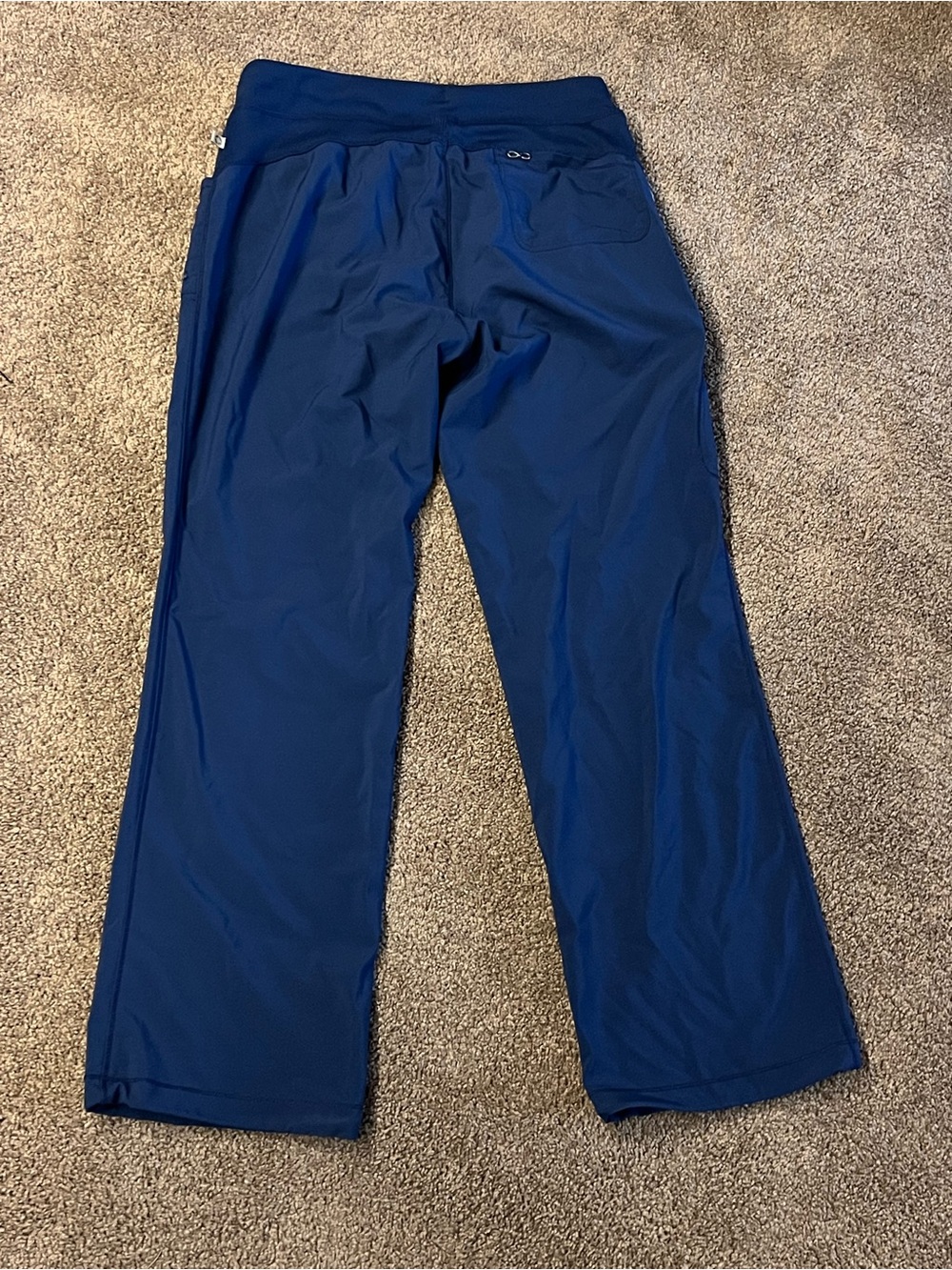 Cherokee Infinity Navy Blue Drawstring Scrub Pants - Picture 2 of 6